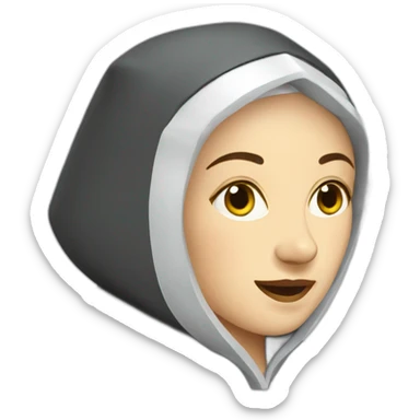 french medieval nun sticker