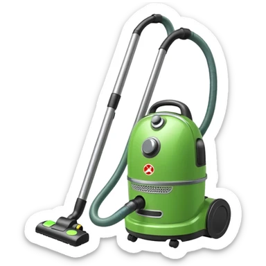 green vacuum cleaner sticker