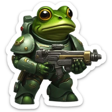 frog 40k space marine sticker