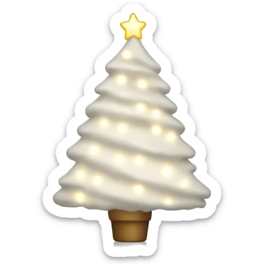 White light Christmas tree sticker