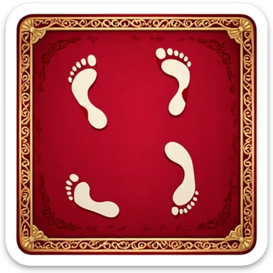 Footprints blood on carpet make sure it is in royal room  sticker
