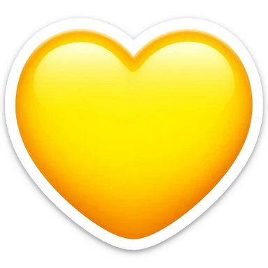 yellow heart ios emoji sticker