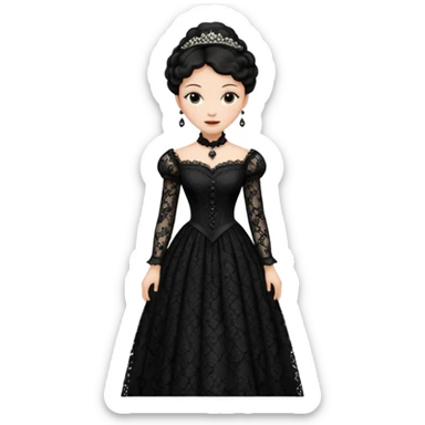 victorian lady sticker