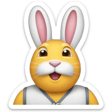 Lapin nain salopette sticker