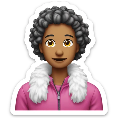 Pinker schnee sticker