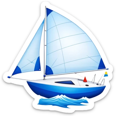 Sailboat - Sunfish (Model Year: 2021) (Iconic colour: Bright sail with blue and white) sticker
