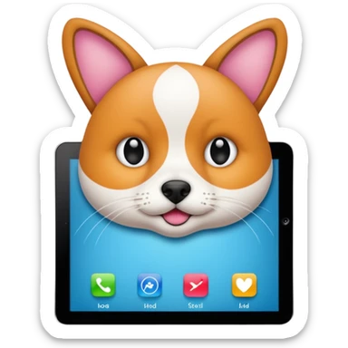 drawing a pet an ipad sticker