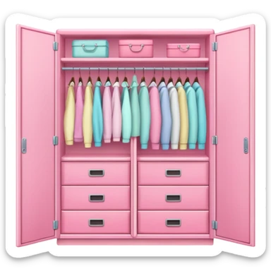 Pink closet sticker