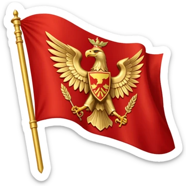 peux tu me générer le drapeau de l'empire romain en mode emoji drapeau basique sticker