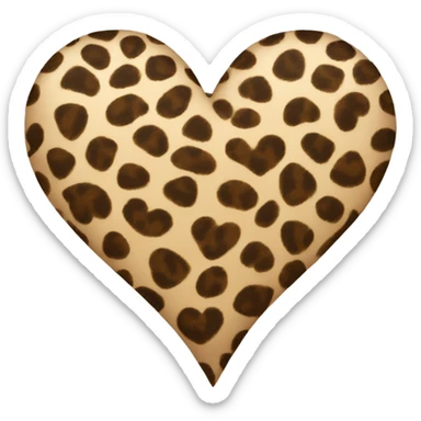A heart with panter print  sticker