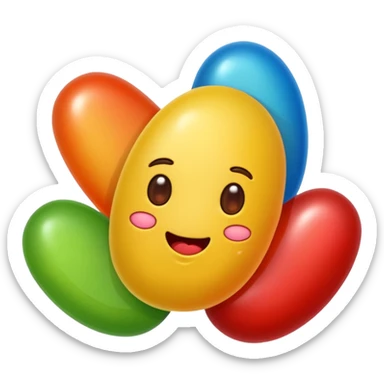 Jelly bean sticker