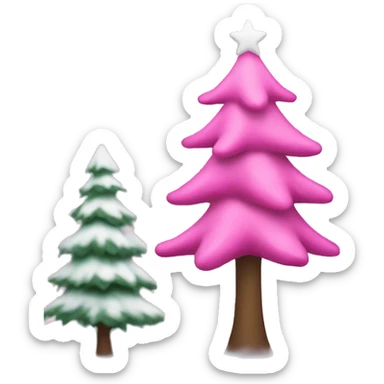 Pink christmas tre sticker