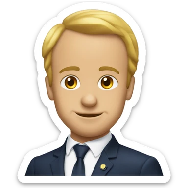 Macron derrière un couscous  sticker