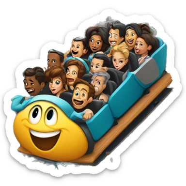 Roller coaster in disneyland sticker