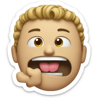 emoji sacando la lengua  con un pulgar  sticker