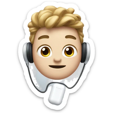 AirPods with a bow sticker