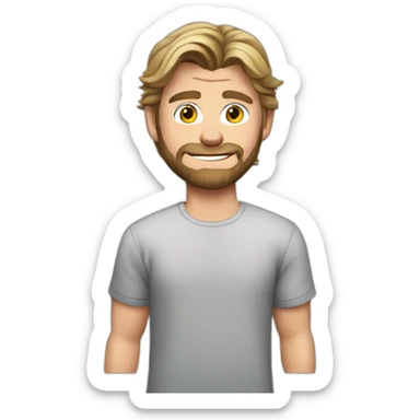 chris-hemsworth cartoon wearing shirt sticker