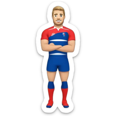 joueur de rugby équipe de France marquant unessai sticker