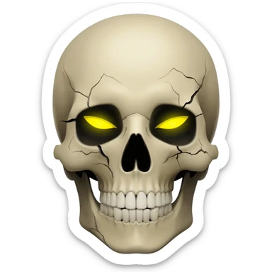 Troll face on skel sticker