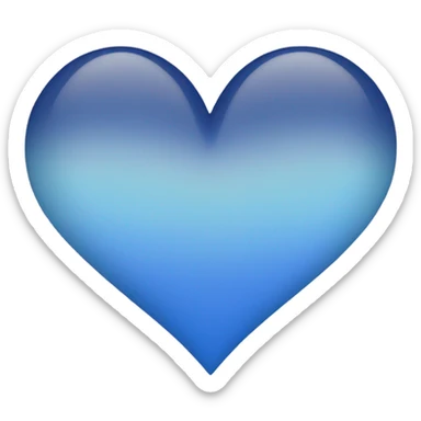 Blue ombré heart sticker