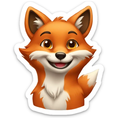 flirtatious fox sticker