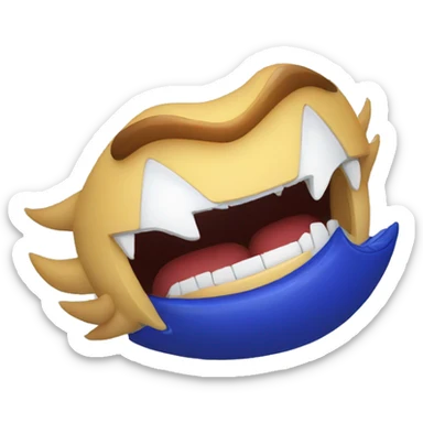 mouth zipped sonic sticker