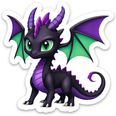 Meloetta-Cynder-Spyro-Toothless-Fakémon-creature-hybrid sticker