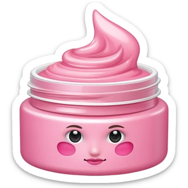 pink face cream  sticker