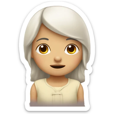 Niña durmiendo arropada  sticker