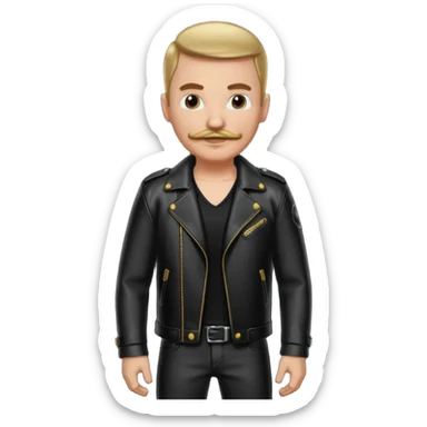 man with mustache with night club outfits sticker
