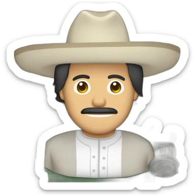 Billete de 500 pesos mexicanos animado antropomorfizado sticker