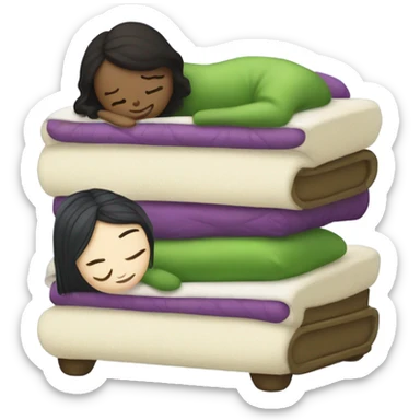 White skin princess and the pea with dark hair  sticker