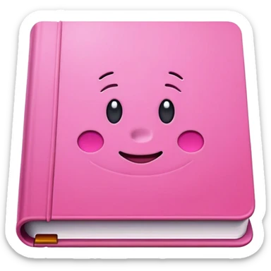 Icone book utilise couleurs rose sticker