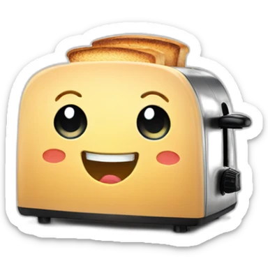 happy toaster sticker