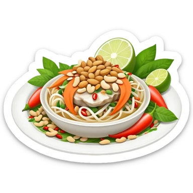 Thai papaya salad with oyster dish sticker