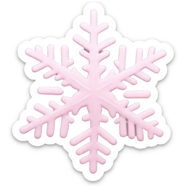pastel pink snowflake  sticker