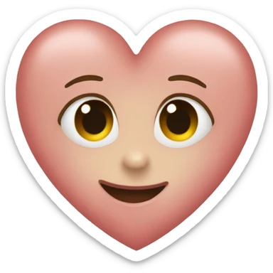 Bege heart  sticker