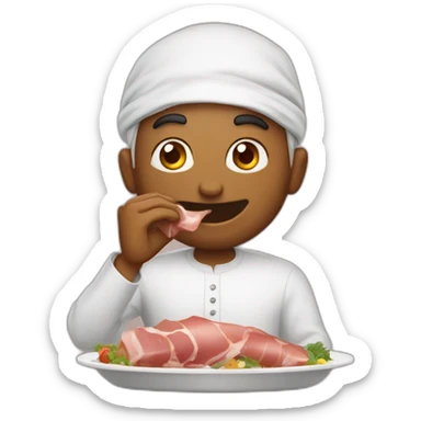 À arabish eating ham sticker