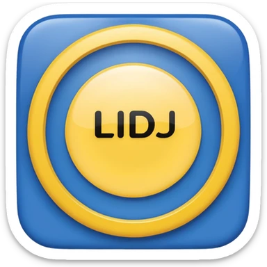 Inside blue square Yellow Circle with blue leters Lidl sticker