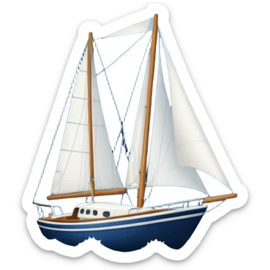 Sailboat stormy sticker