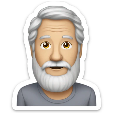 70 ans, barbe grise, cheveux courts gris sticker