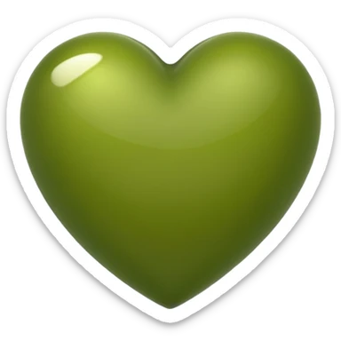  green heart olive sticker