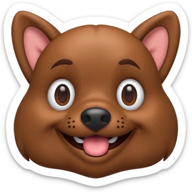 Brown Frug dog I'd like a 3D emoji sticker
