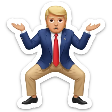 donald trump twerking  sticker