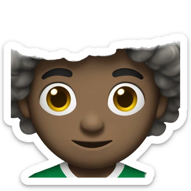 criança menino cabelo preto e liso com camisa do palmeiras pele branca sticker
