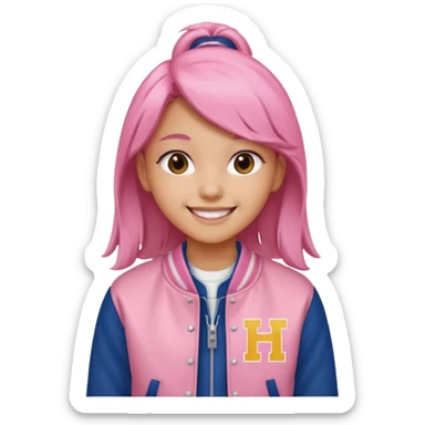 Pink highschool sticker
