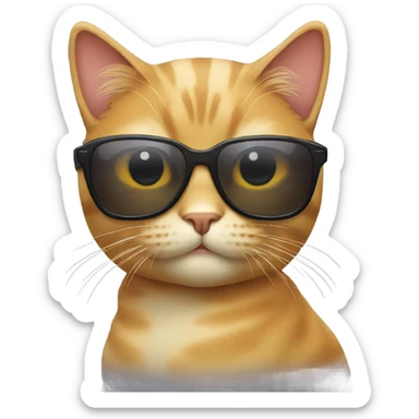 Cat with sunglasses sticker