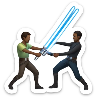 Lightsaber battle sticker