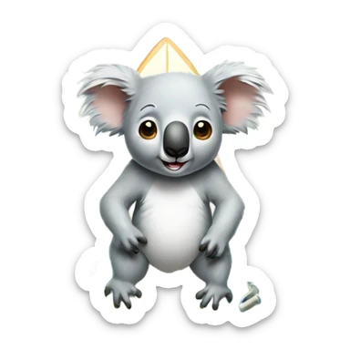 Koala on a surfboard sticker