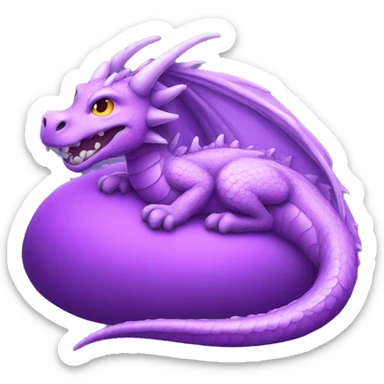 purple dragon sleep sticker